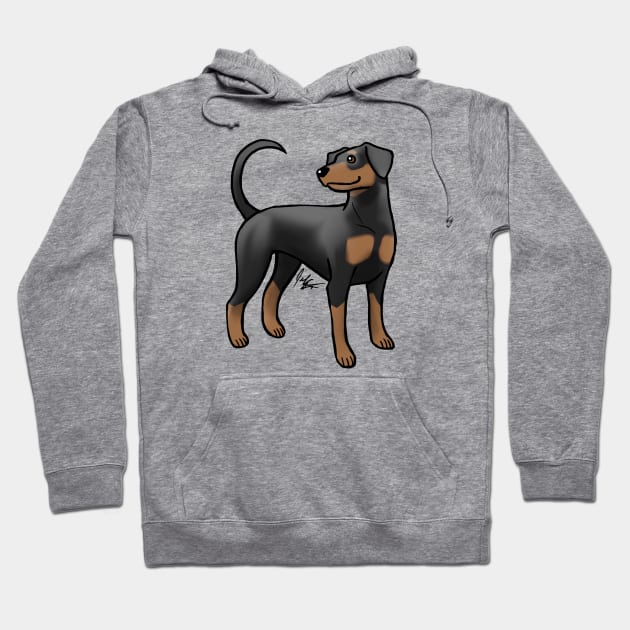 Dog - Doberman Pinscher - Black and Tan Natural Hoodie by Jen's Dogs Custom Gifts and Designs